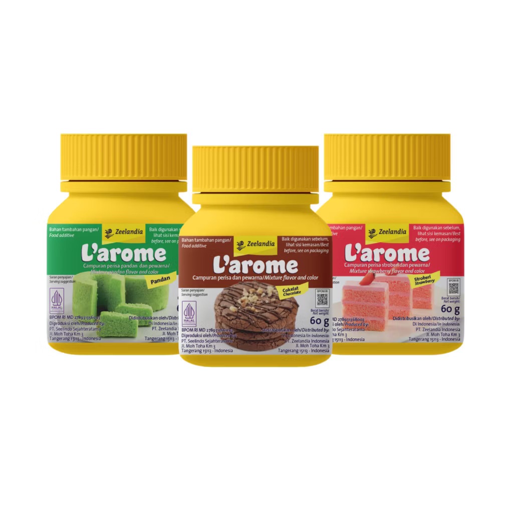 

Zeelandia L’arome Pasta Perisa Pewarna Cair 60gr Perasa Coklat Pandan Strawberry Larome Bahan Campuran Adonan Aneka Kue Cookies Roti Saus Vla Ice Cream Vanili Powder Original Asli Murah Malang Jatim