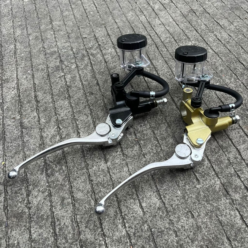 HANDLE MASTER REM KANAN KRS BLACK CHROME MODEL YOSHIMURA UNIVERSAL SEMUA MOTOR HANDLE MASTER REM KAN