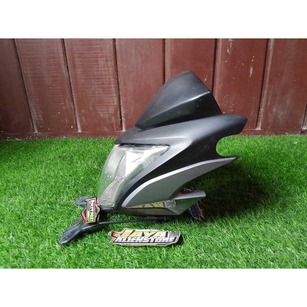 Kedok Depan Kepala Set Reflektor Lampu Depan Motor Verza 150 Hitam Original Copotan
