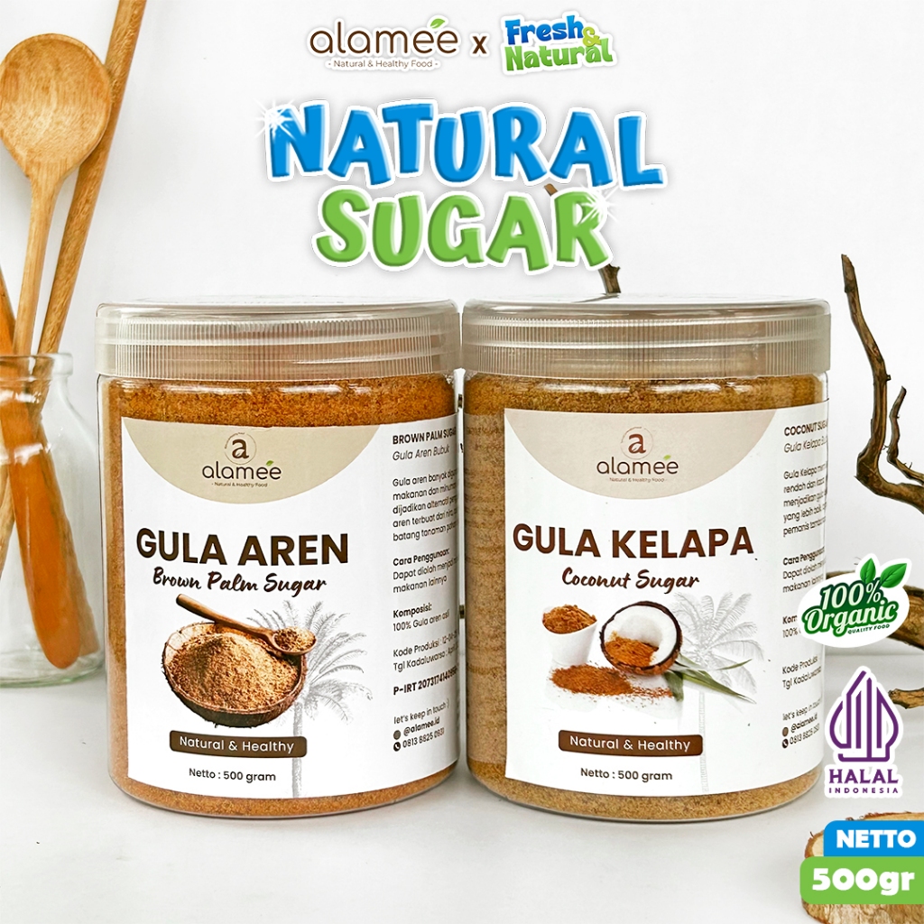 

Gula Semut Kelapa Aren Organik Asli Bubuk Coconut Sugar Premium Powder Natural Organik Organic 500gr fresh and natural