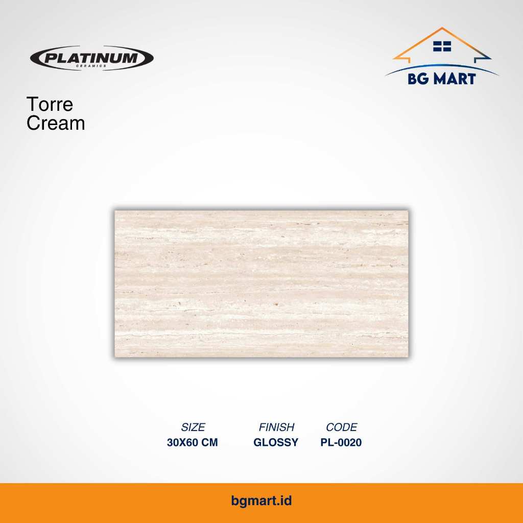 PLATINUM Keramik Dinding 30x60 Torre Cream