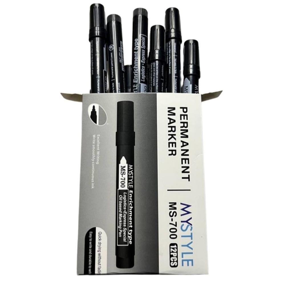 

Spidol Permanen mystyle MS-700 1.5mm 1pack isi 12pcs tabung penuh spidol murah