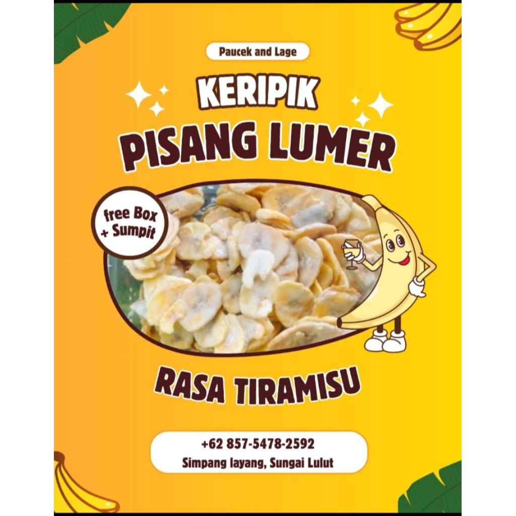 

KERIPIK PISANG LUMER rasa tiramisu