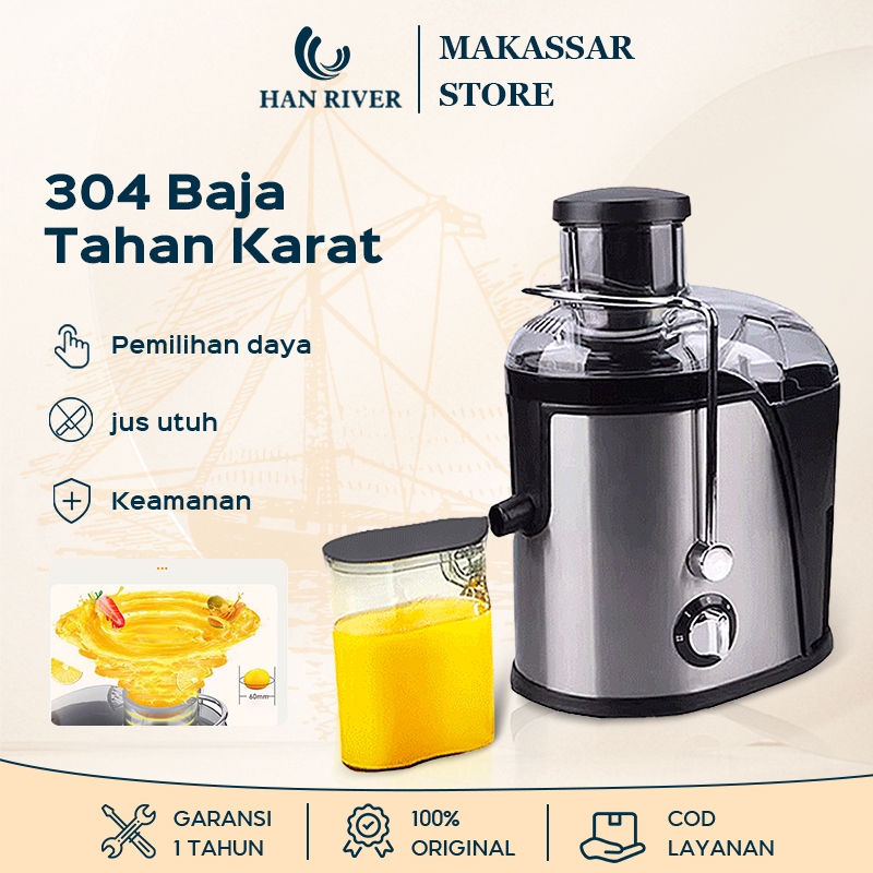 【Pengiriman dari Makassar】HAN RIVER Slow Juicer Multifungsi 300ML Blender Sari Buah Tanpa Ampas