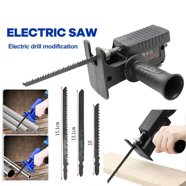 Adaptor Reciprocating Jig Saw / Conector Reciprocating Saw / Bor Tangan Konektor Gergaji Potong Kayu