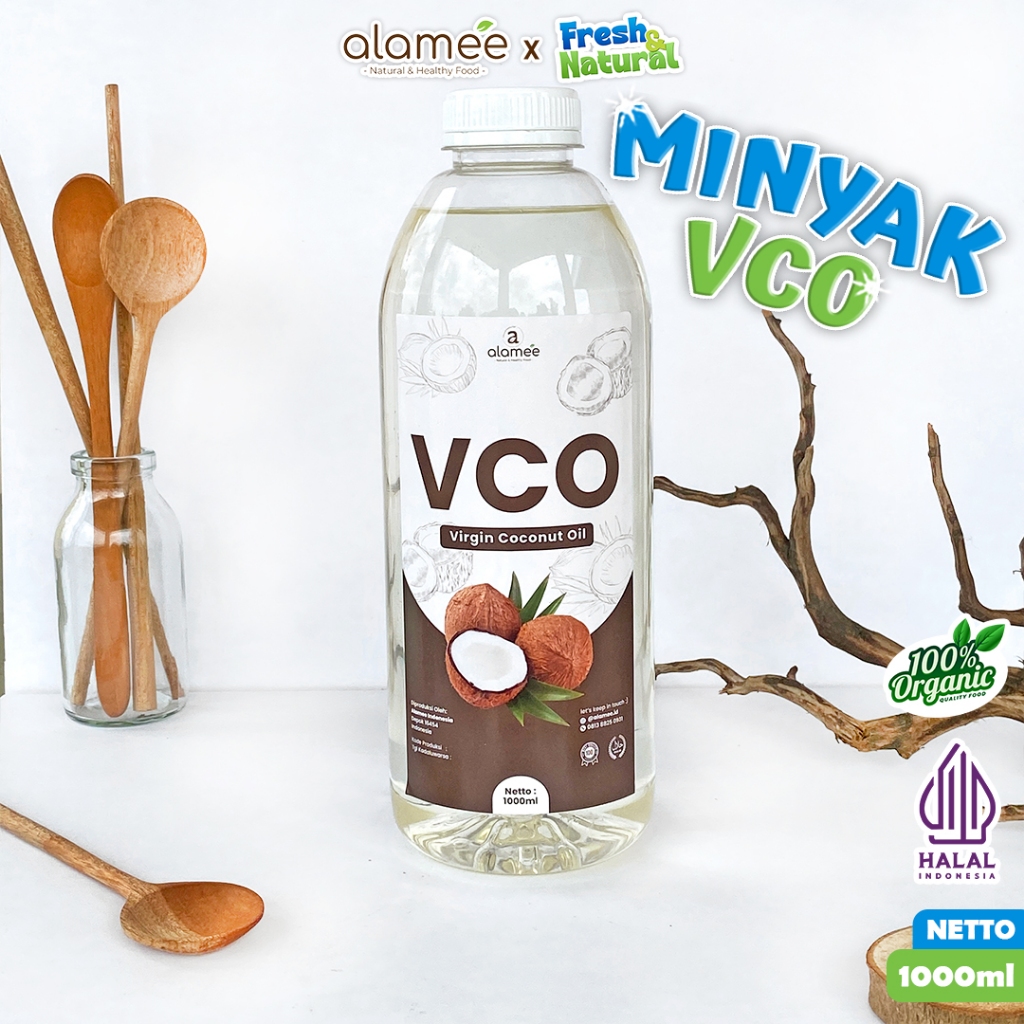 

ALAMEE Virgin Coconut Oil Minyak Kelapa Murni Extra VCO Asli Dapat Diminum Organik Masak Minum fresh and natural