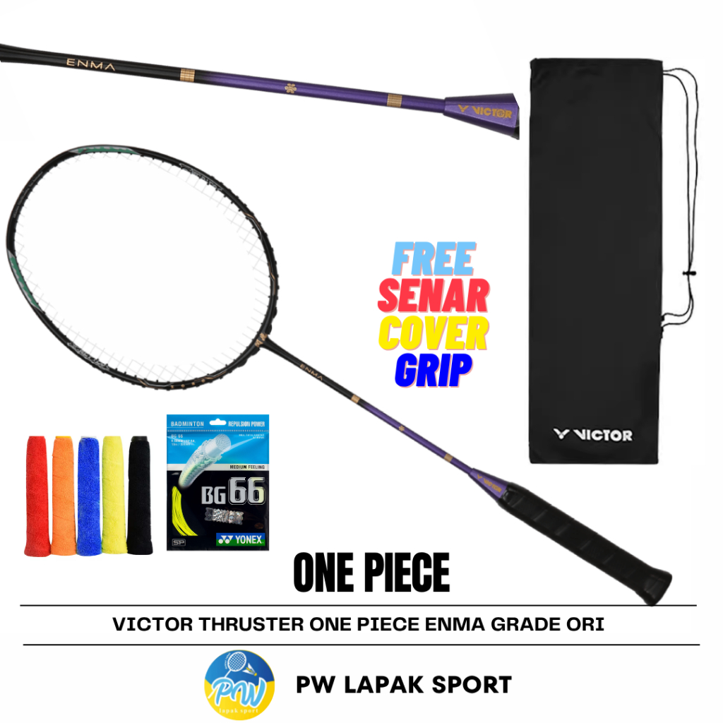 Raket BADMINTON RAKET BULU TANGKIS Victor Thruster One Piece Enma – Grade Ori