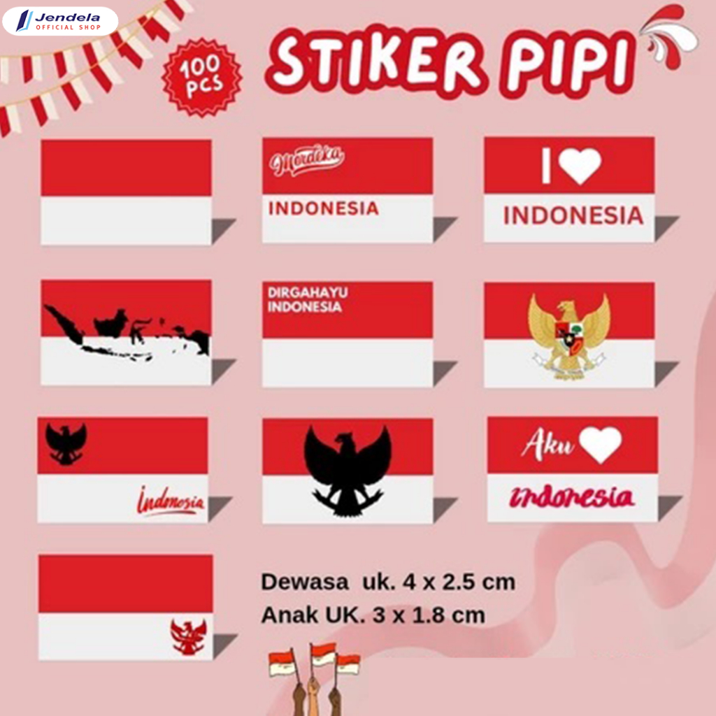 

(Isi 10 Pcs) Sticker Bendera Merah Putih Stiker 17 Agustus Dirgahayu Ri Sticker Indonesia Sticker Pipi Indonesia DIY