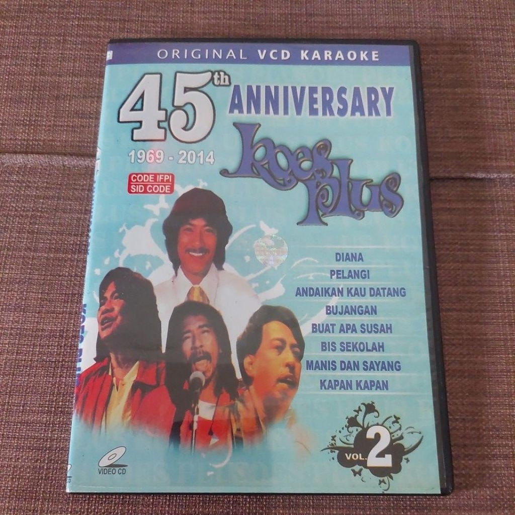 VCD original karaoke 45th anniversary koes plus vol.2