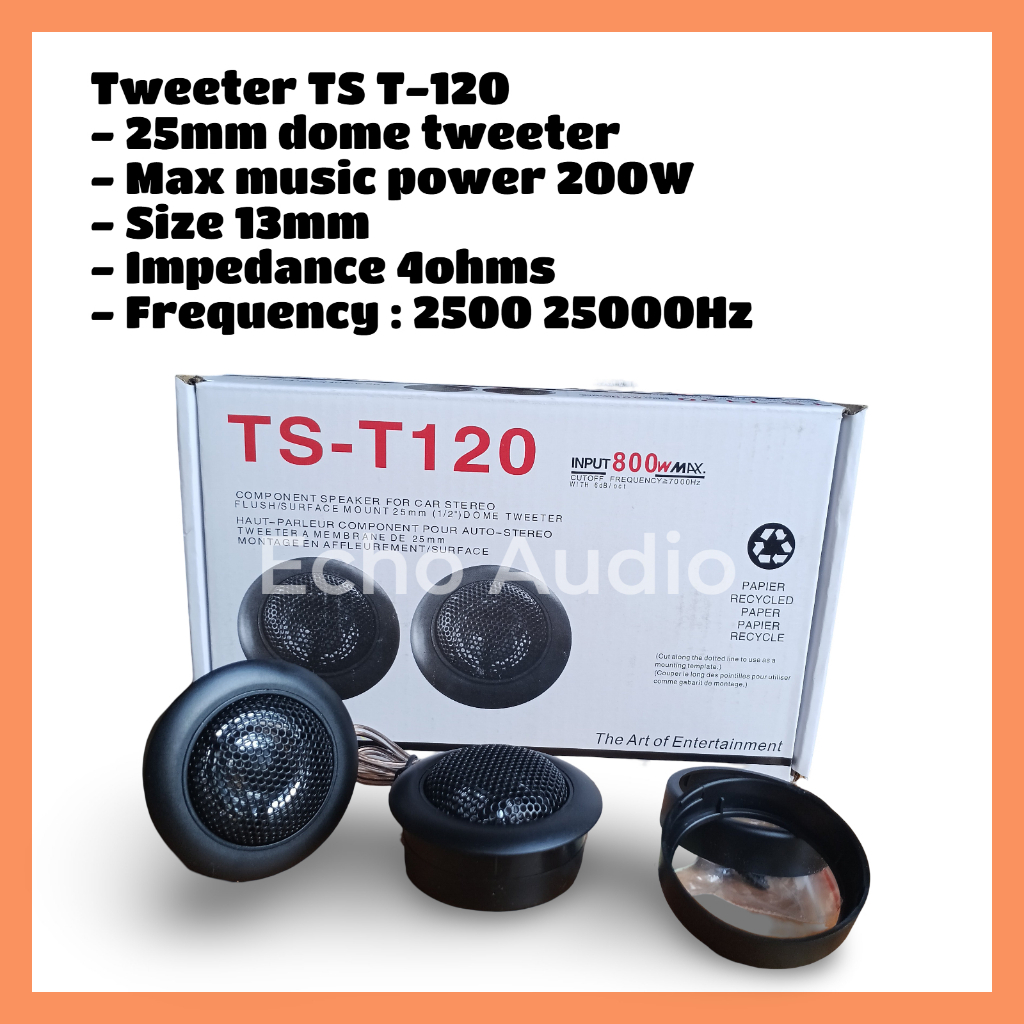 Tweeter Pioneer TS-T120 TS T120 120 Twiter Audio Speaker Mobil Universal