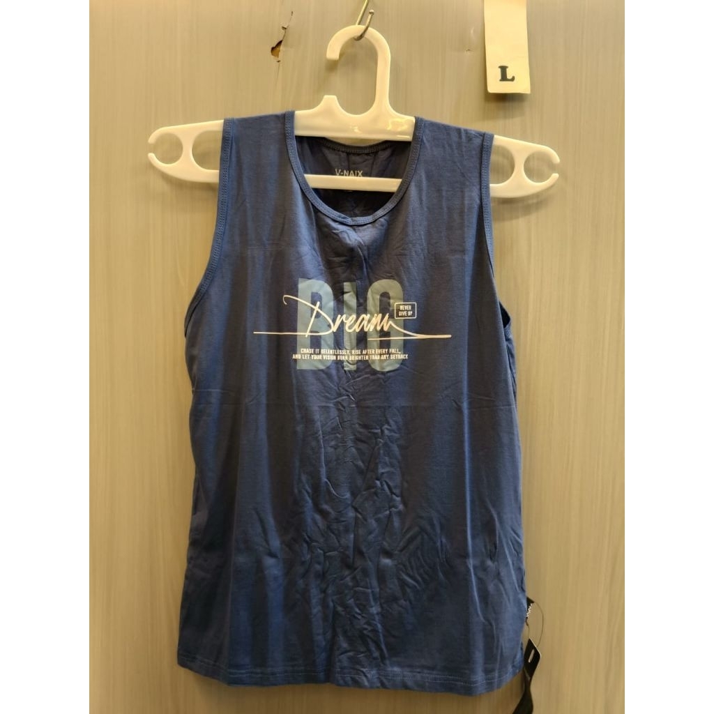 Kaos Singlet Lekbong Pria Cowo Warna Random Olahraga Gym Kekinian Gambar