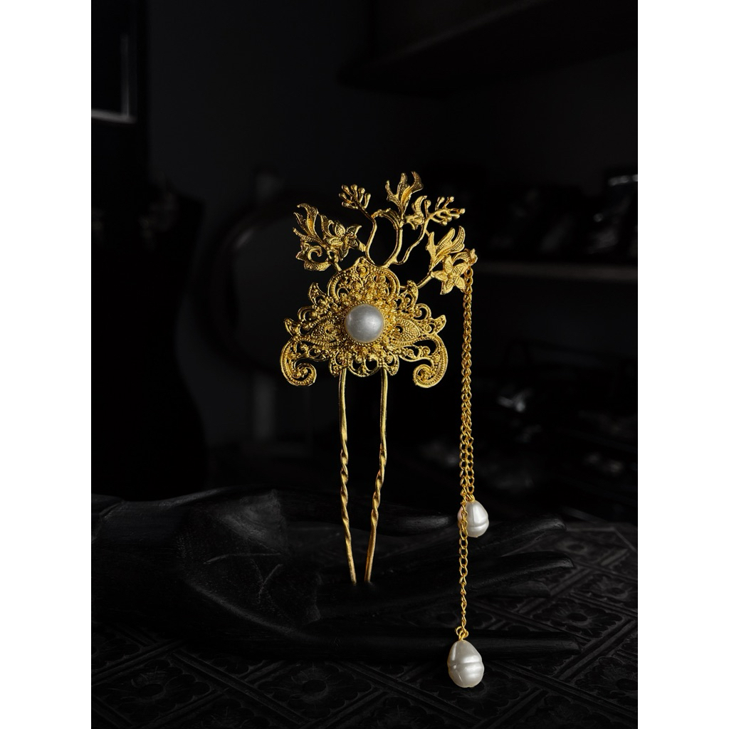 TAKSU - Tusuk Konde Lapis Emas Asli 24K Glenter Aksesoris Sanggul Kebaya Pegantin