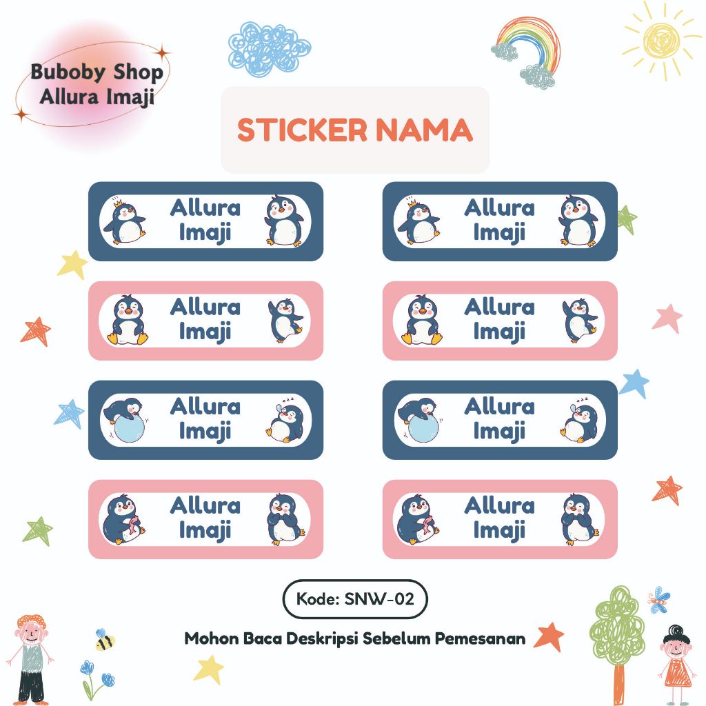 

Sticker Nama SNW-02