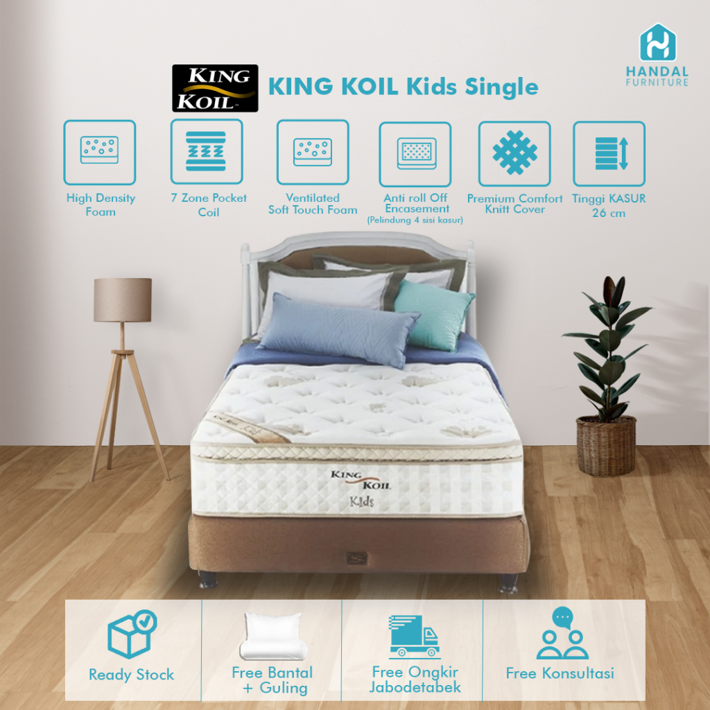 King Koil Set Kasur Spring Bed Kids Single