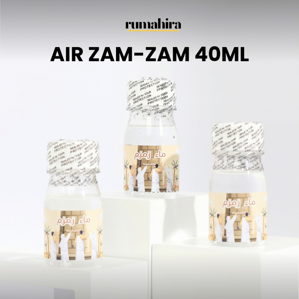 

RUMAHIRA - Air Zamzam 40ml Jamarat Segel Aman Souvenir Oleh Oleh Haji & Umroh