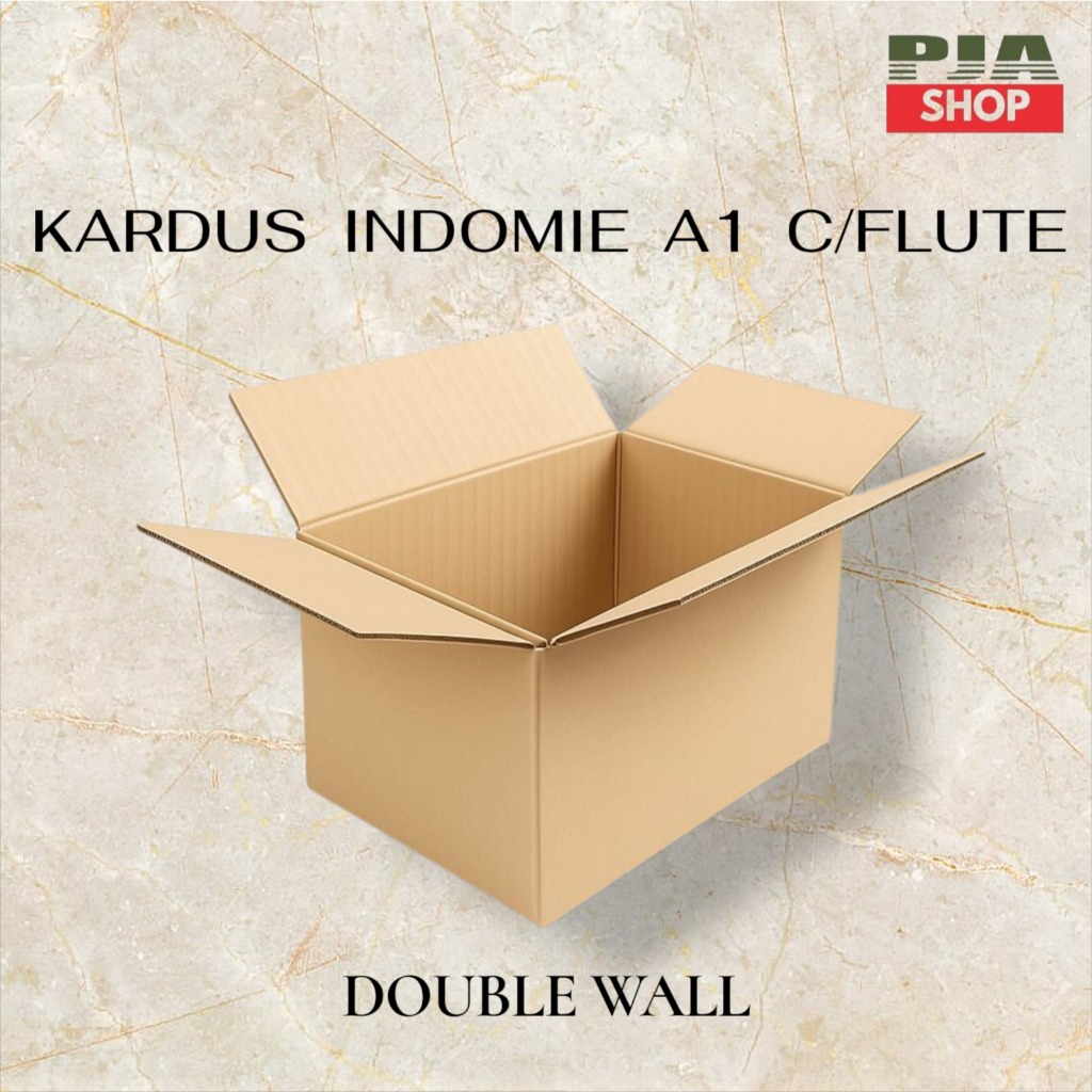 

Kardus model Indomie A1 berbahan C-Flute Double Wall Kardus / Box / 21,5x11,5x13 cm / Karton Polos Baru / Kardus Bagus