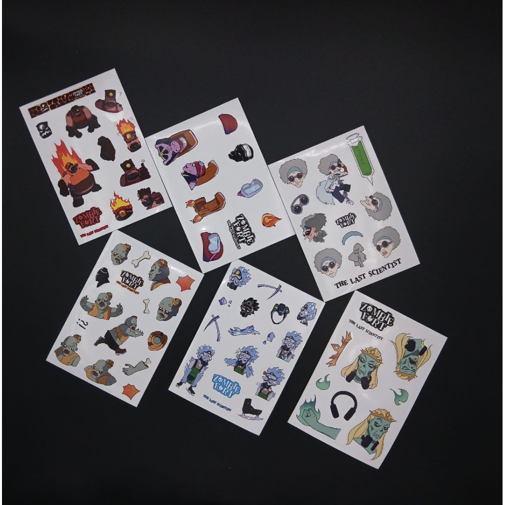 

Sticker Zombiefort Official Merchandise - Stiker Karakter Zombie Vinyl Emboss Glitter Premium Anti Air