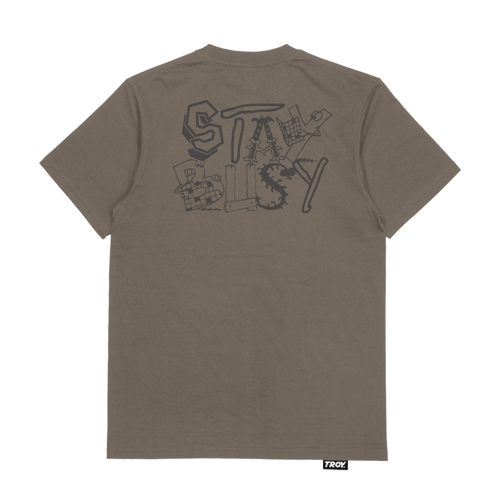 Troy Company Tshirt Maple Brown Verba Viva - Kaos Lengan Pendek Kaos Coklat Maple MTD 3196