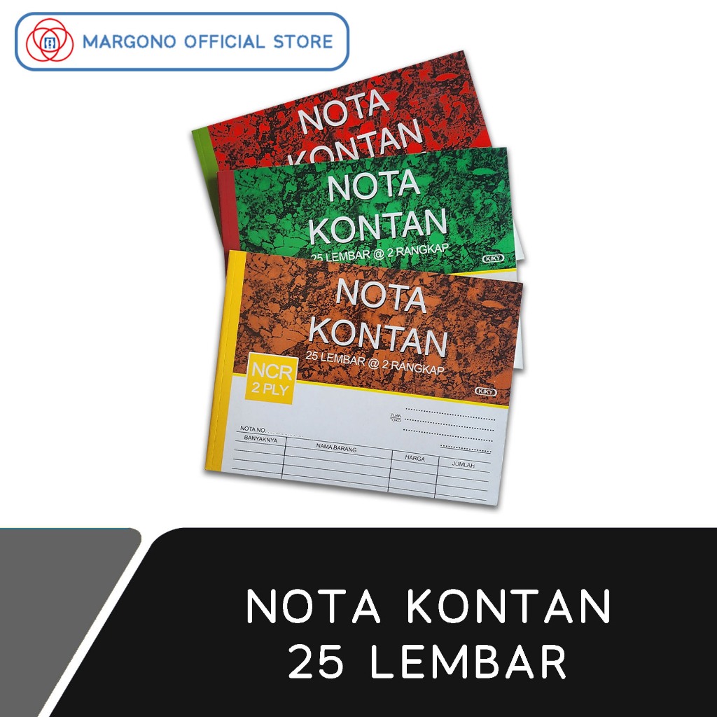

KY Buku Nota Kontan NCR 2 Ply Ukutan 16 x 21 cm - 25 Lembar