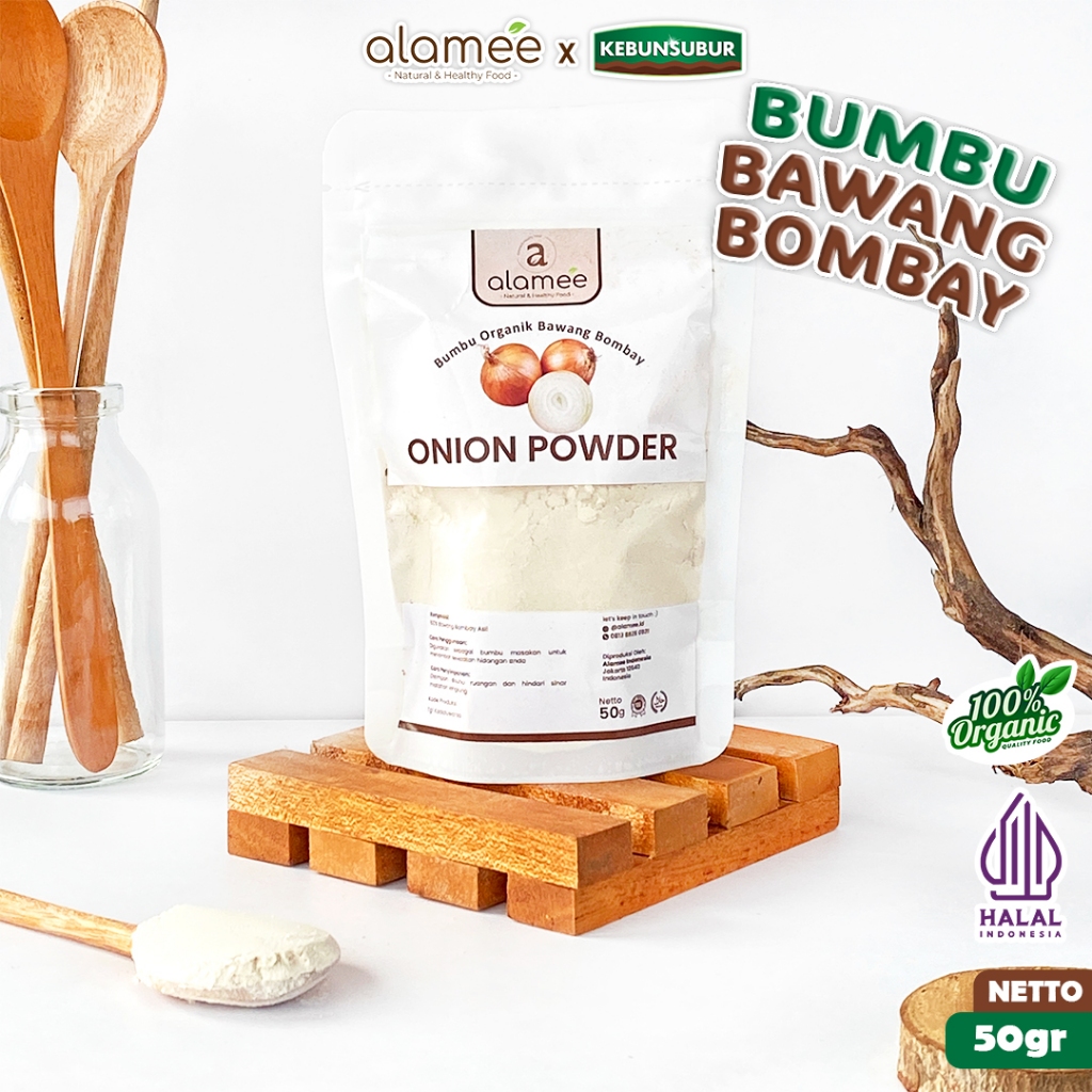 

ALAMEE Bawang Bombay Bubuk Onion Powder Bumbu Bombai Dapur Organik Seasoning 50 Gram kebunsubur