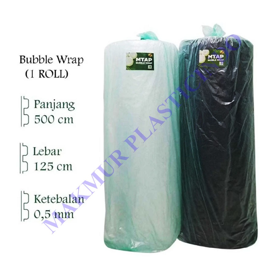 

[KHUSUS INSTANT] Bubble Wrap 125 Cm x 50 Meter Hitam / Putih