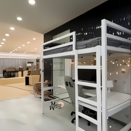 Loft bed besi ranjang tempat tidur minimalis dipan divan besi variasi set kamar