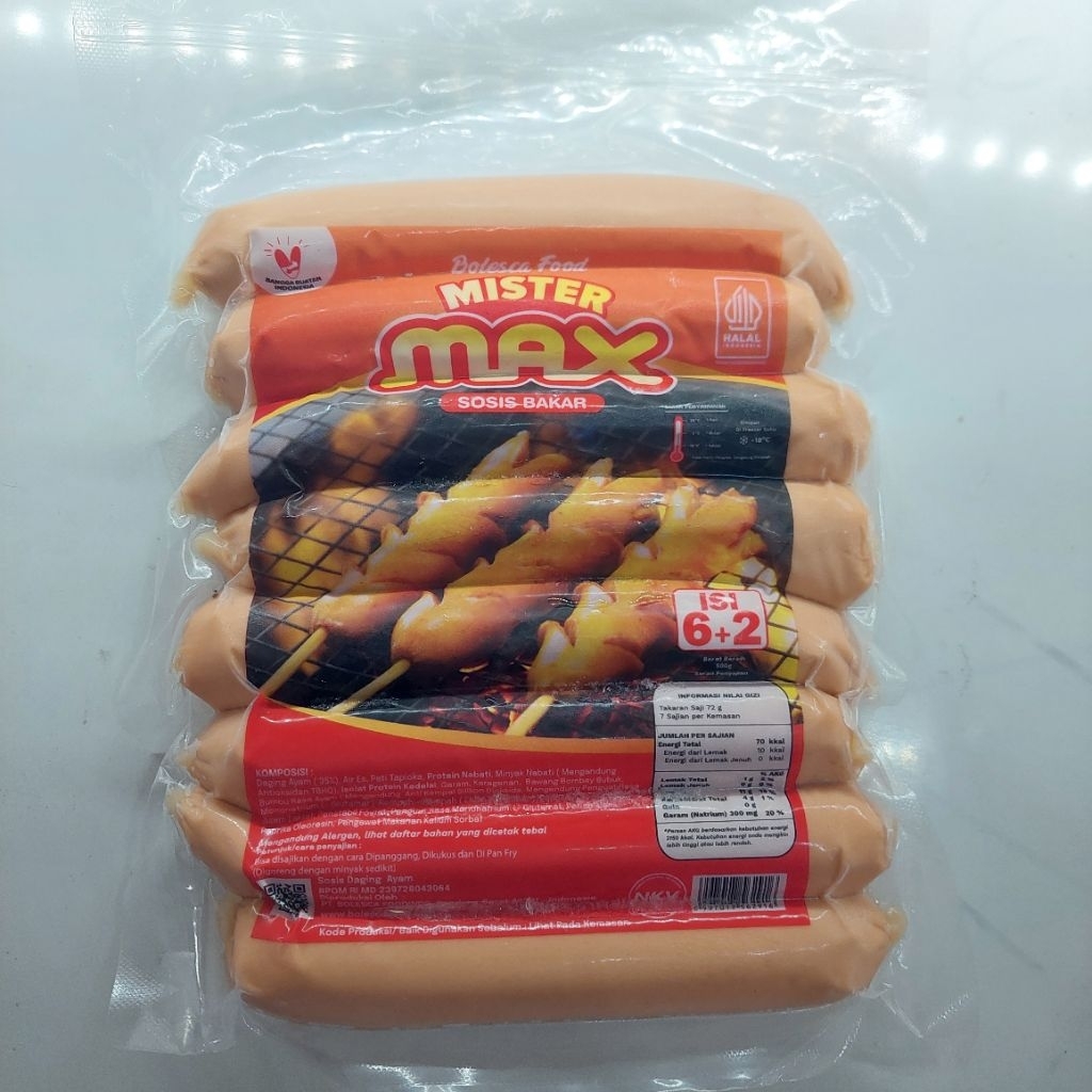 

SOSIS JUMBO/SOSIS MISTER MAX ISI 8/ SOSIS BAKAR/COD /SOSIS PREMIUM