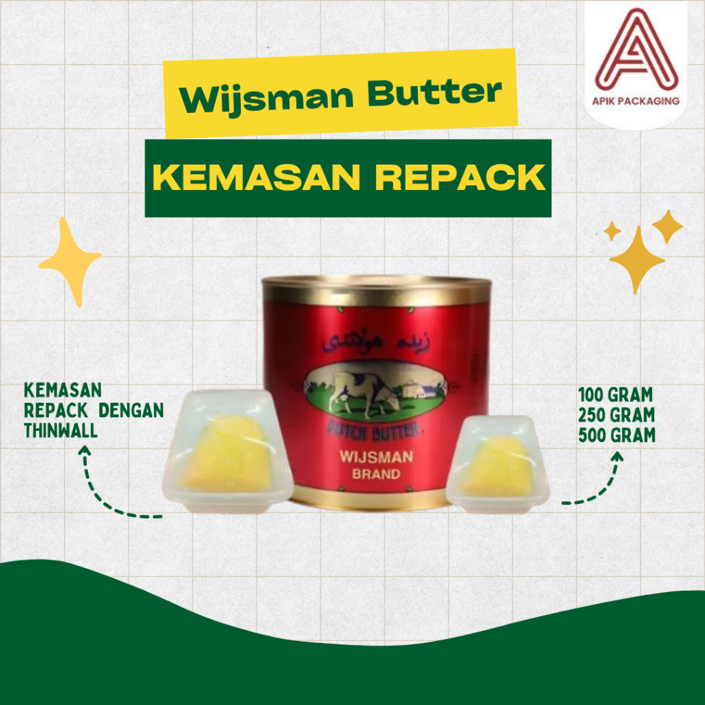 

Wijsman Butter Kemasan Repack 100gr 250gr 500gr Original Dengan Thiwall