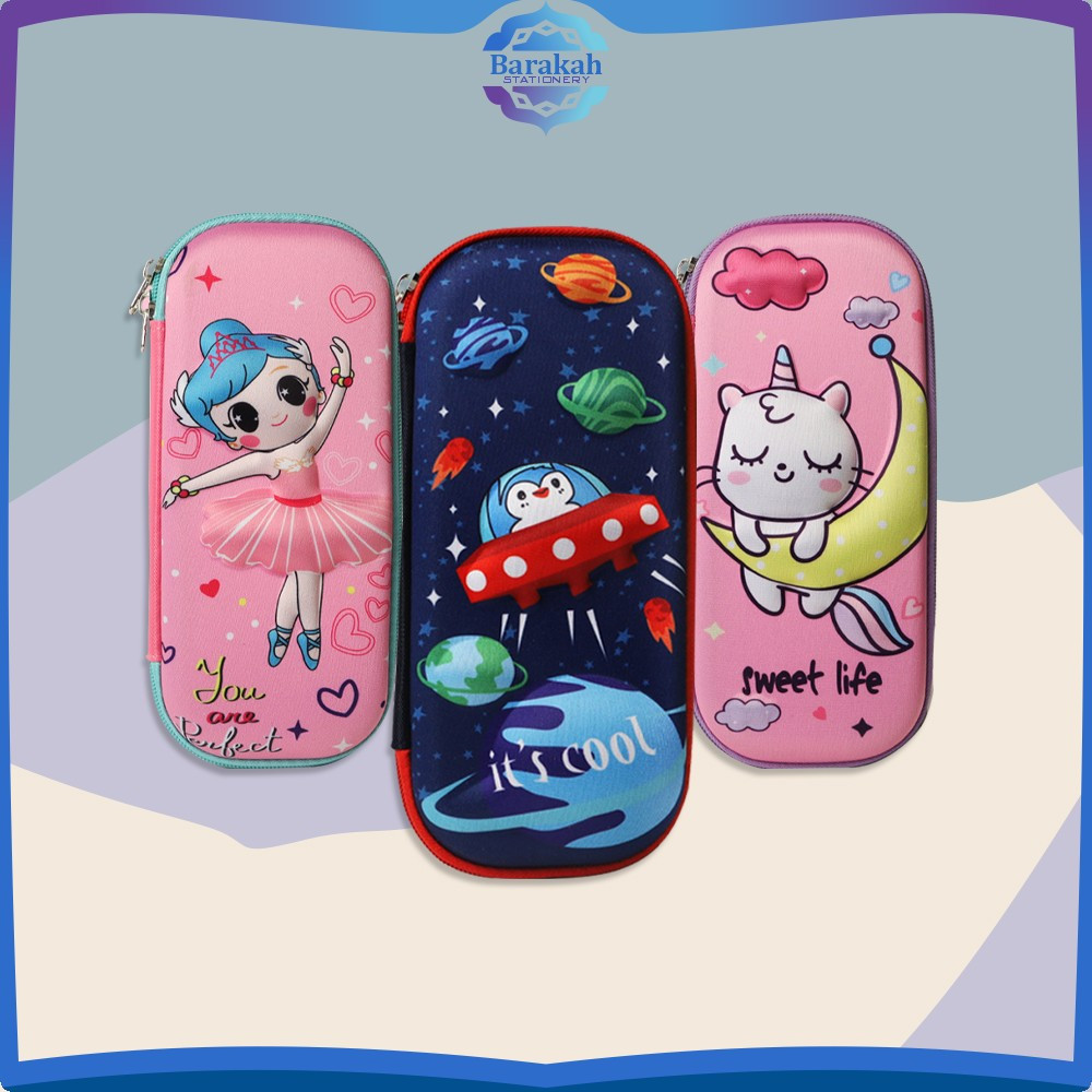 

EC Tempat Penyimpanan Alat Tulis Anti Air Kotak Pensil 3D Karakter Timbul Tempat Pensil Anak Sekolah TK Barakah Stationery A39