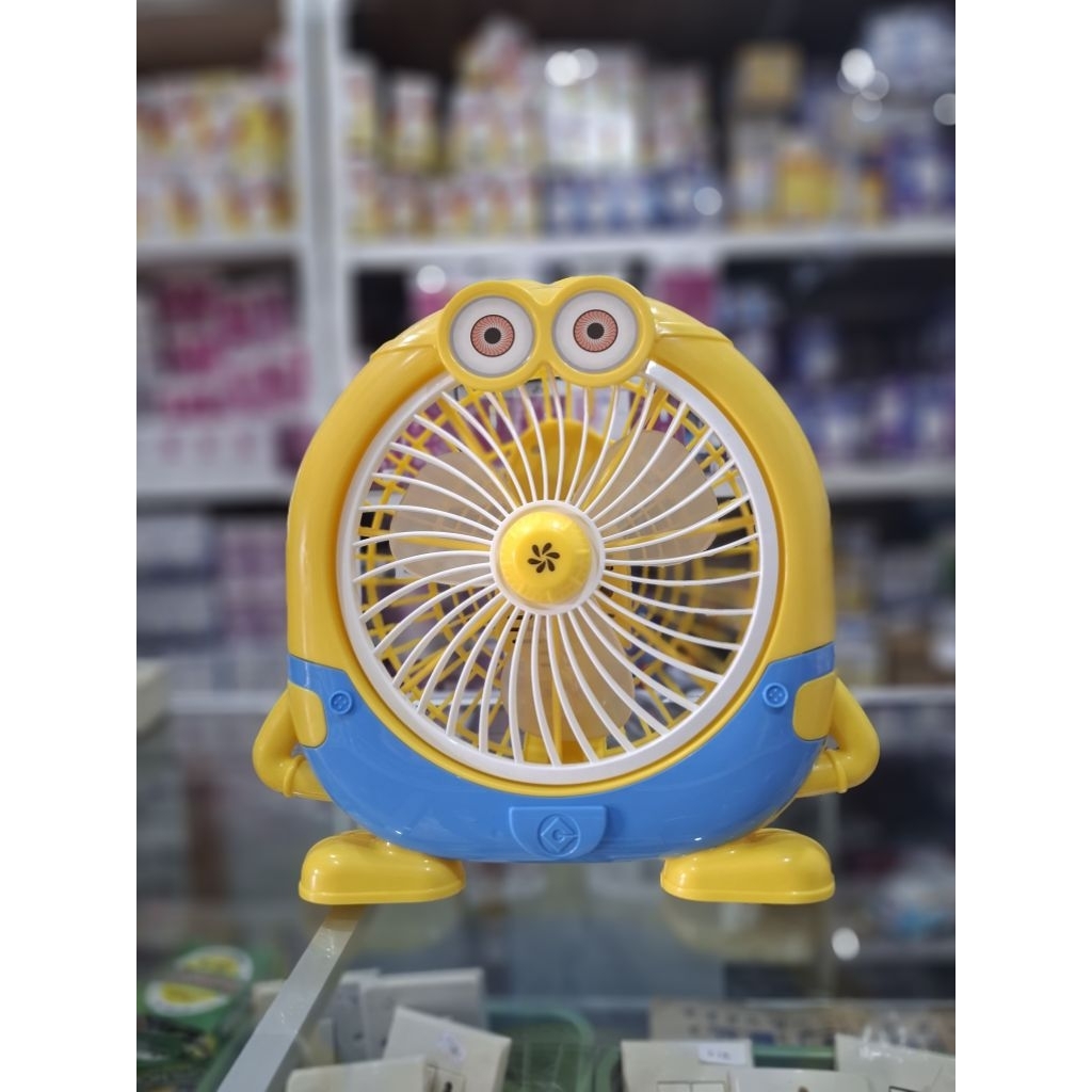 Kipas Angin Karakter Minion Lucu – Kipas Meja Welhome | Angin Sejuk & Hemat Listrik