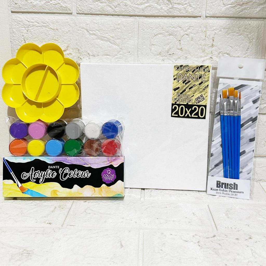 

Jiwa seni - Paket Melukis Untuk Pemula 4in1 Kanvas 20x20 SET