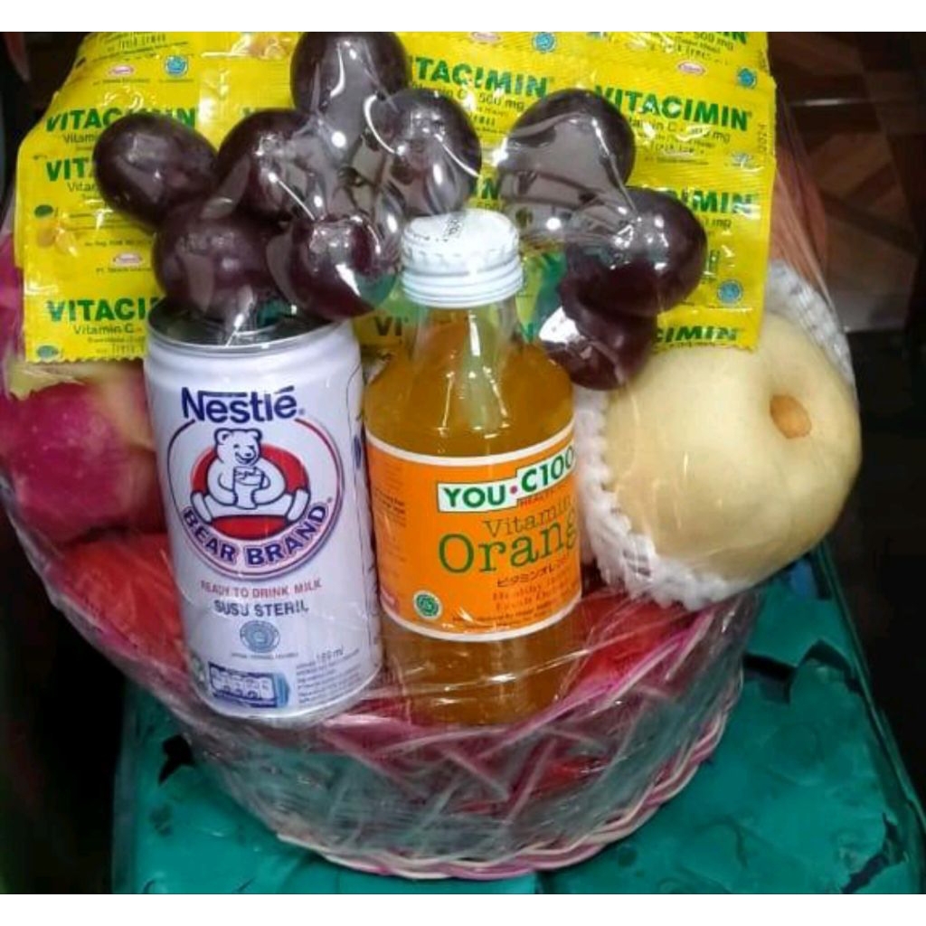 

Parcel Buah Mini + vitamin + minuman