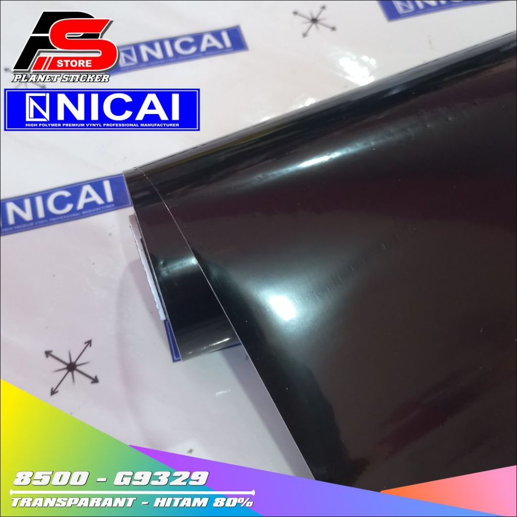 NICAI VPF Hybrid Transparan 3 Layer Scotlite Lampu Motor Transparan Hitam 80% [ROLL]