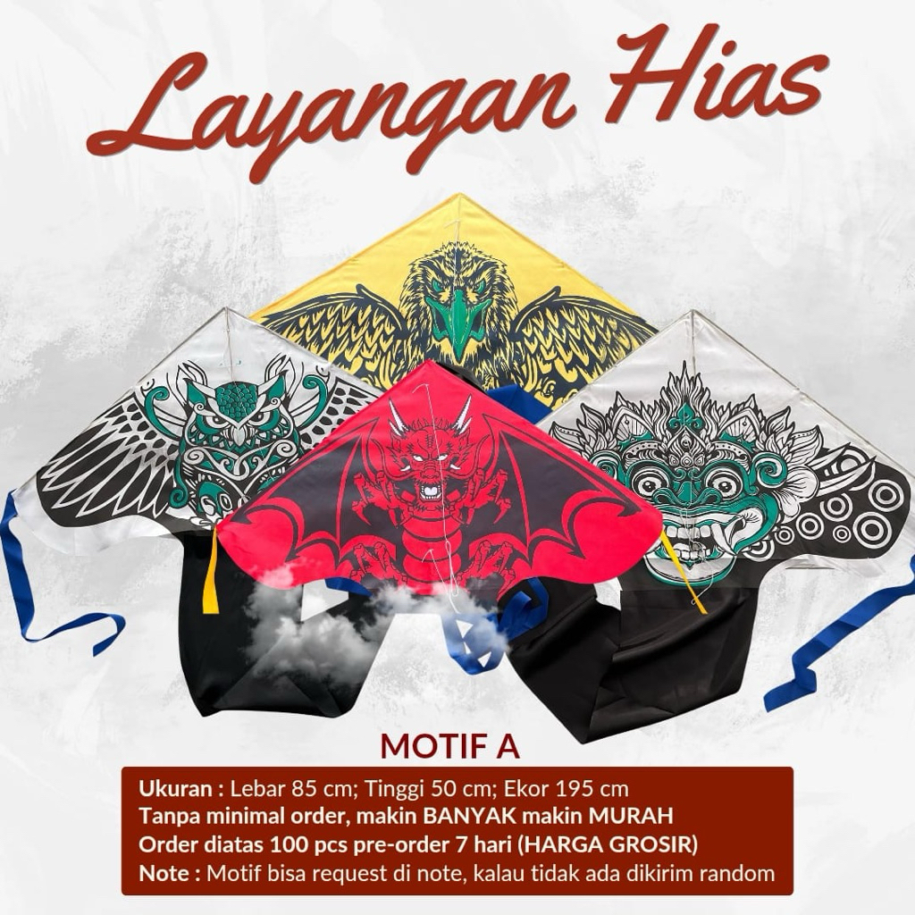 Layangan Pantai/Layangan Hias/Layangan Karakter Sablon