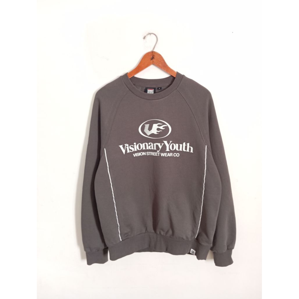 crewneck sweater sweatshirt V-1 piping Vision Street Wear