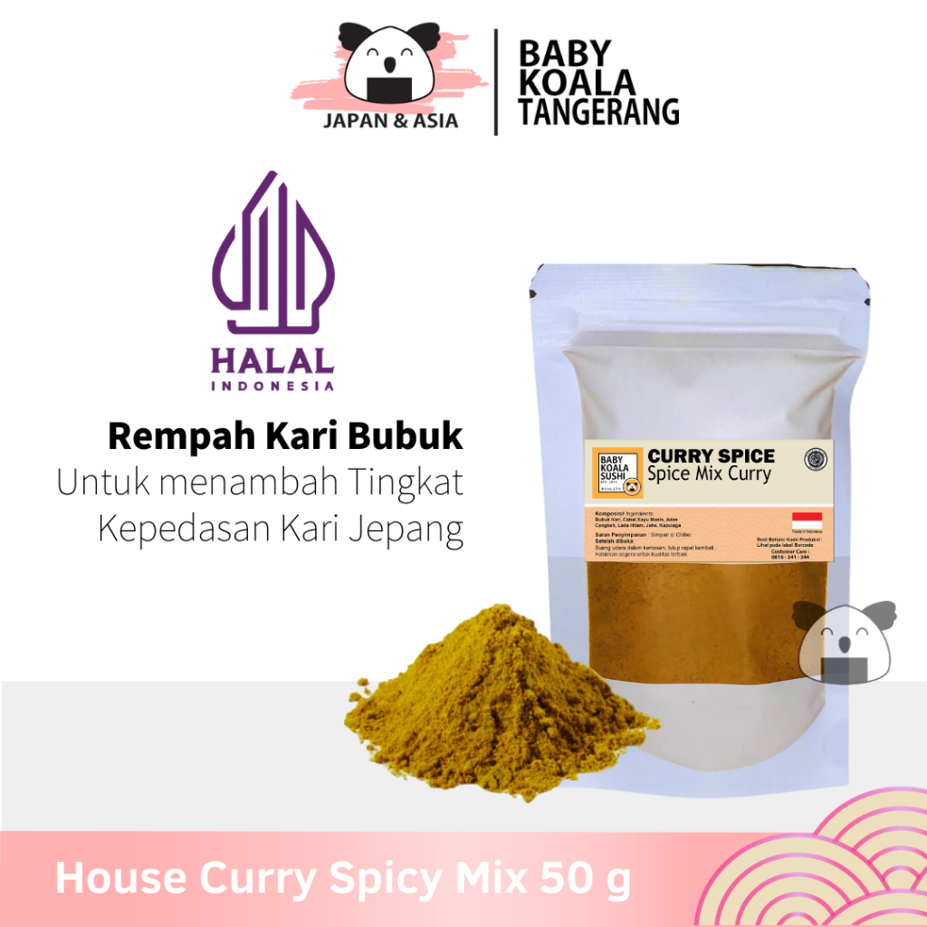 

HOUSE Japan Curry Spicy Mix Rempah Kari 50 g Halal │ Bubuk Kare Jepang Lokal - BKT