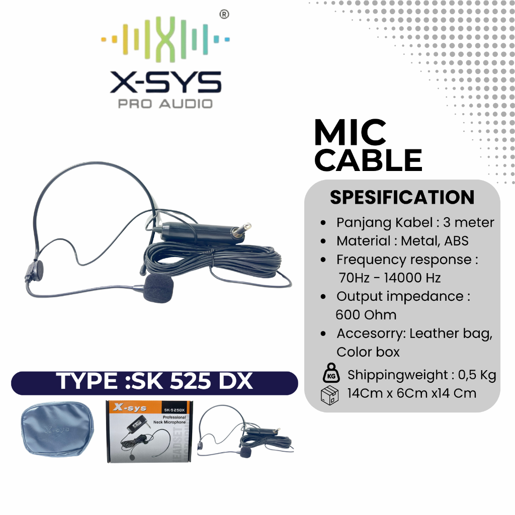MIC KABEL BANDO XSYS TIPE SK525DX