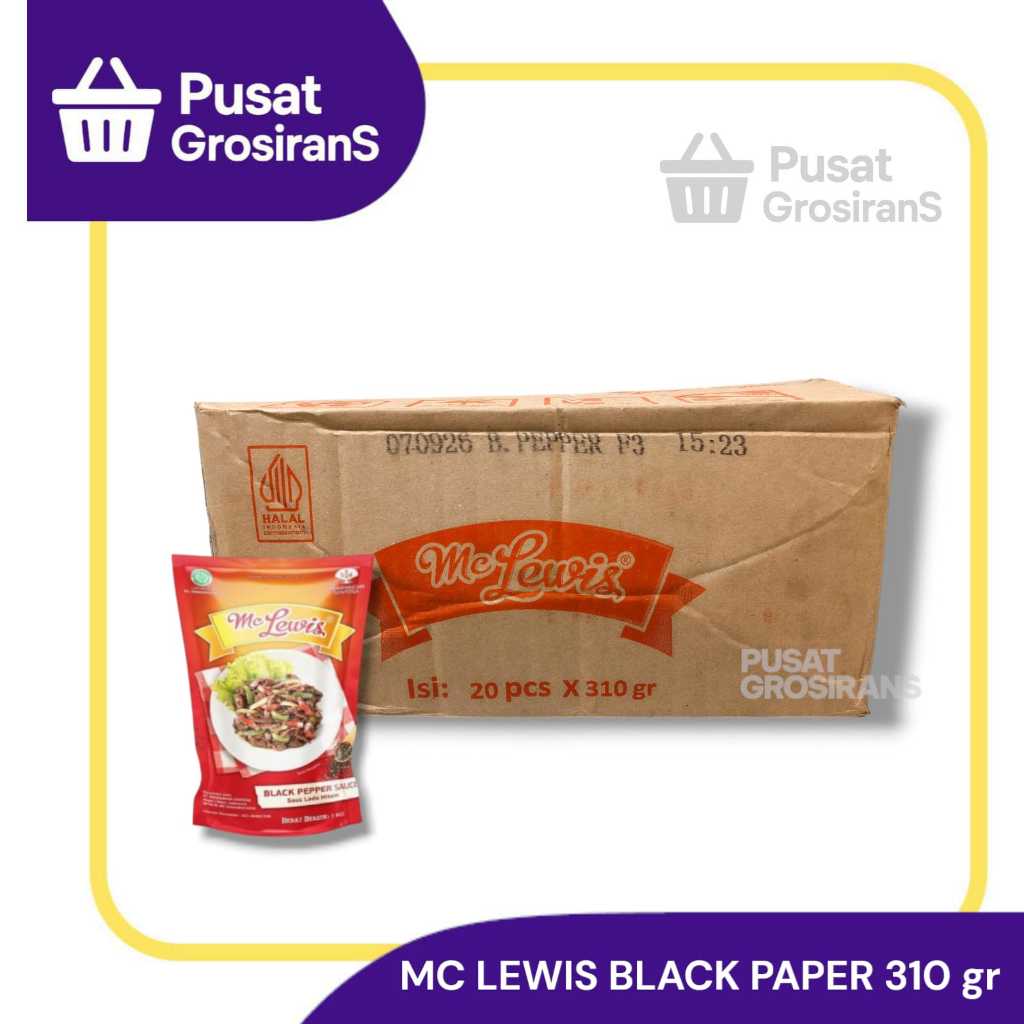 

Mc Lewis Saus Blackpeper / Barbeque / Spagethi / Teriyaki Ala Jepang 310gr 1 Karton isi 20pcs