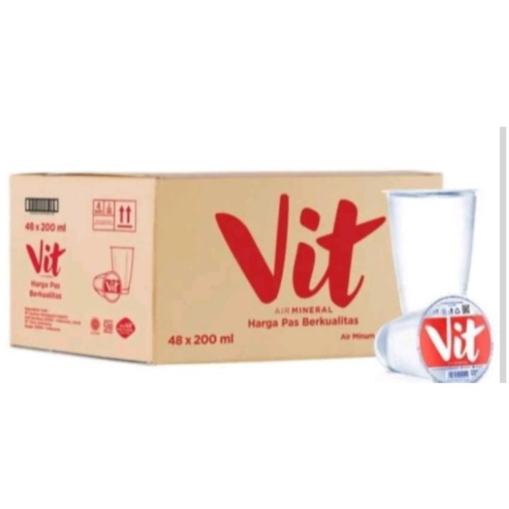 VIT AIR MINERAL GELAS AIR MINERAL VIT 200 ml 1 dus isi 48 pcs