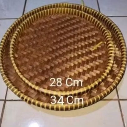 Tampah kecil bambu/tampah jawa/tampah tumpeng kecil tampah kuat dan rapih dua ukuran 28cm dan 34cm