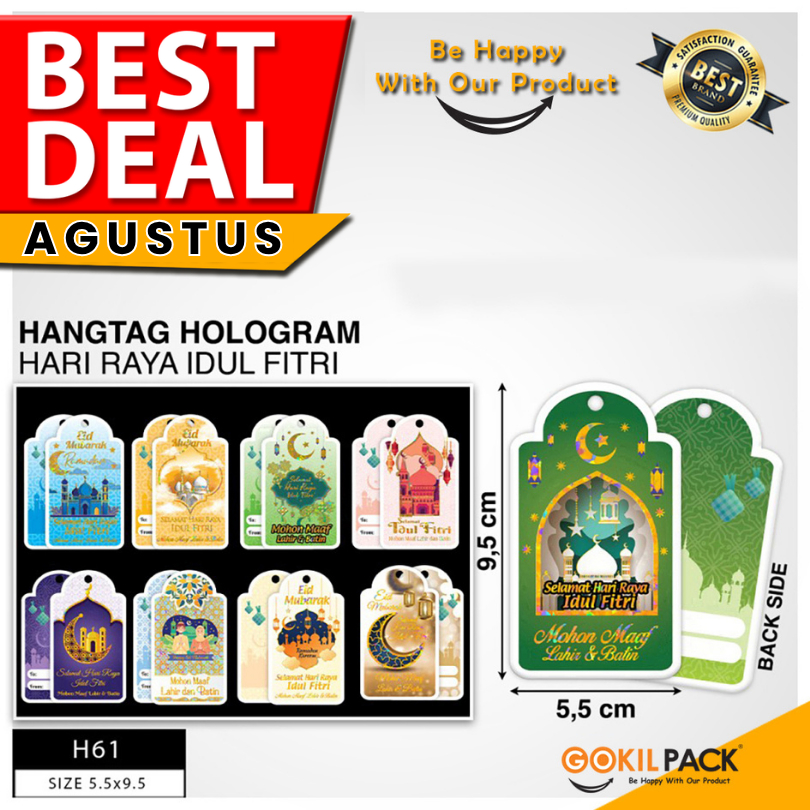 

Hangtag Idul Fitri|Hangtag Murah|Hangtag Hologram|Hangtag|5,5x9,5|H61