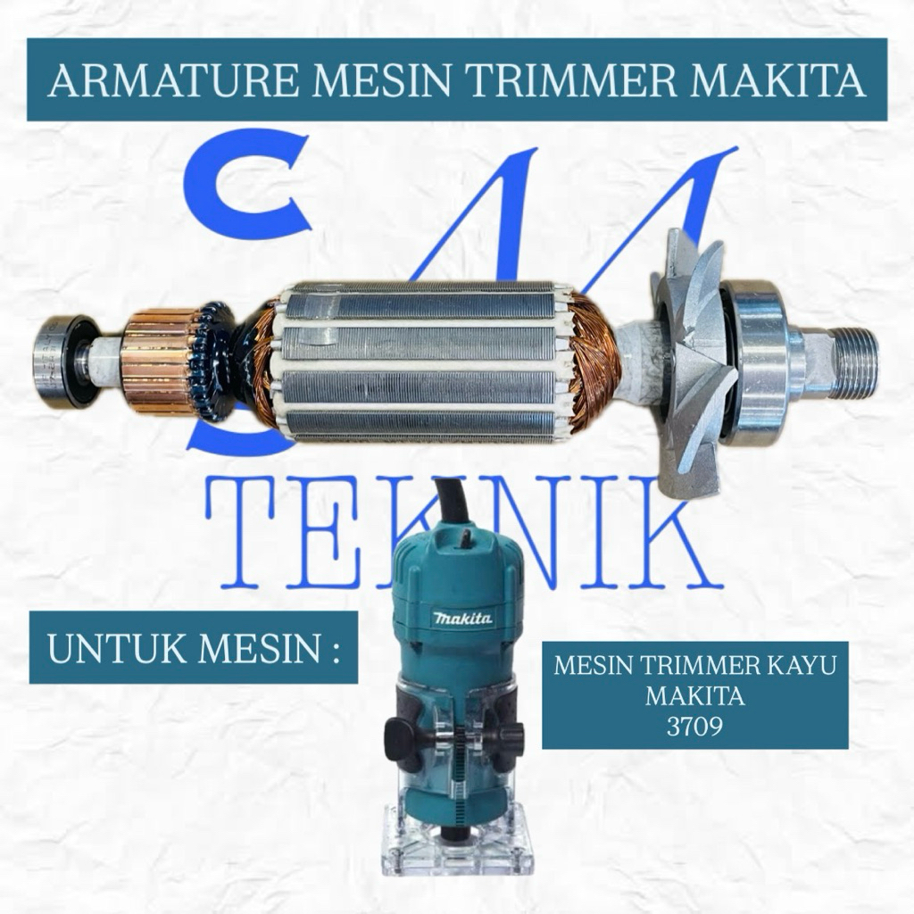 ARMATURE ANGKER MESIN TRIMMER ROUTER KAYU MAKITA 3709 MURAH ANGKER ROUTER KAYU MAKITA 3709 (BENZ)