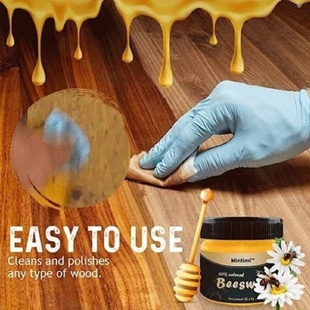 Beewax Wood Seasoning Polish Pengkilap Kayu Furniture Kitchen Set Wood Glo Clean & Polish Beeswax Li