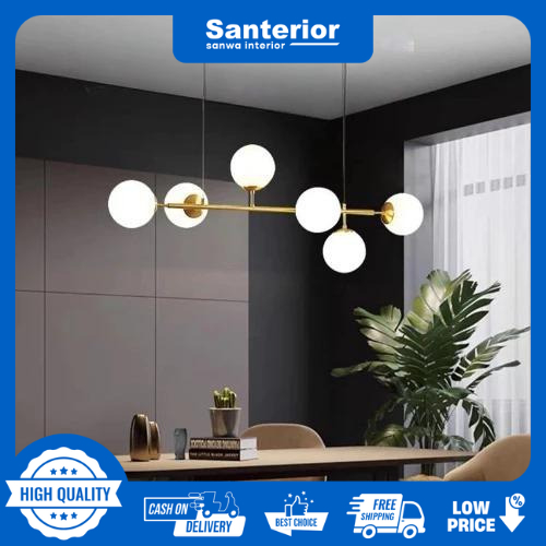 SANTERIOR✨TERLARIS✨TERMURAH✨Lampu Gantung Minimalis Modern Lampu Gantung Ruang Meja Makan Mini Bar K