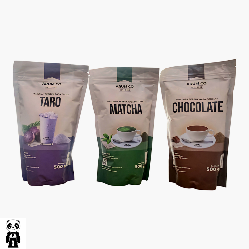 

Arum Co Minuman Bubuk 3 in 1 Instant 500g Varian Coklat Matcha Taro