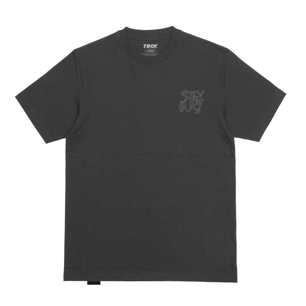 Troy Company T-shirt Dark Grey Main Vive - Kaos Lengan Pendek Kaos Abu Gelap MTD 3197