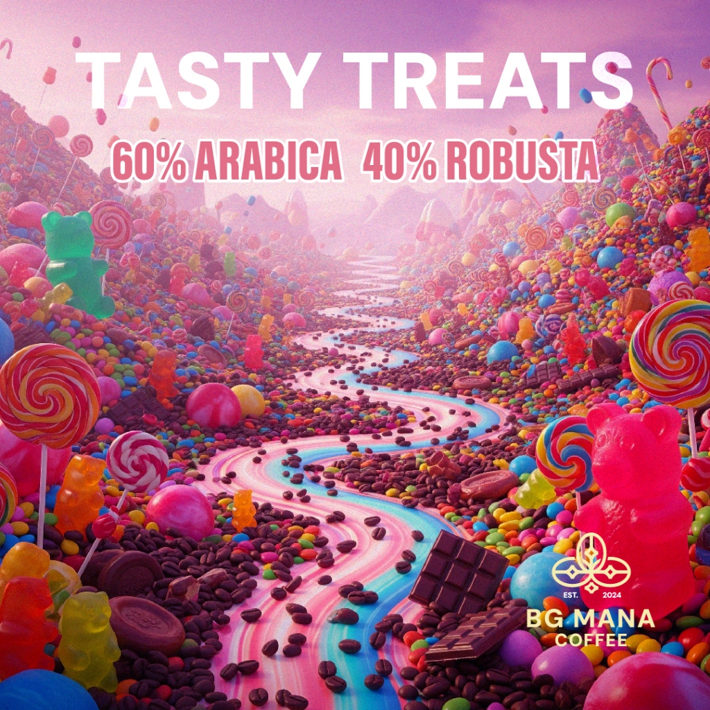 

Tasty Treats 60% Arabica 40% Robusta Biji Kopi / Coffee Beans - BG Mana Coffee