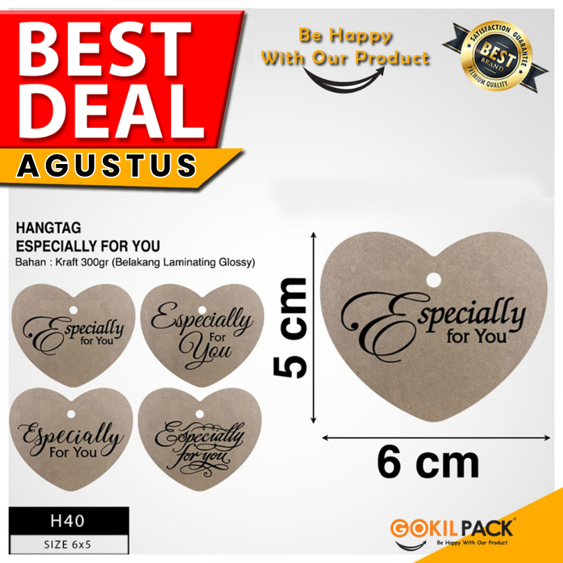

Hangtag|Hangtag Murah|Hangtag Kraft|Hangtag Especially For You|H40