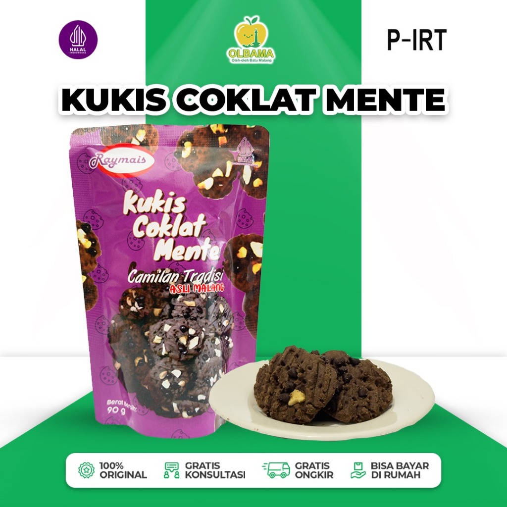 

Kukis Coklat Mente Oleh Oleh Khas Batu Malang | Camilan Cookies Kering Cemilan Cokelat Manis Renyah