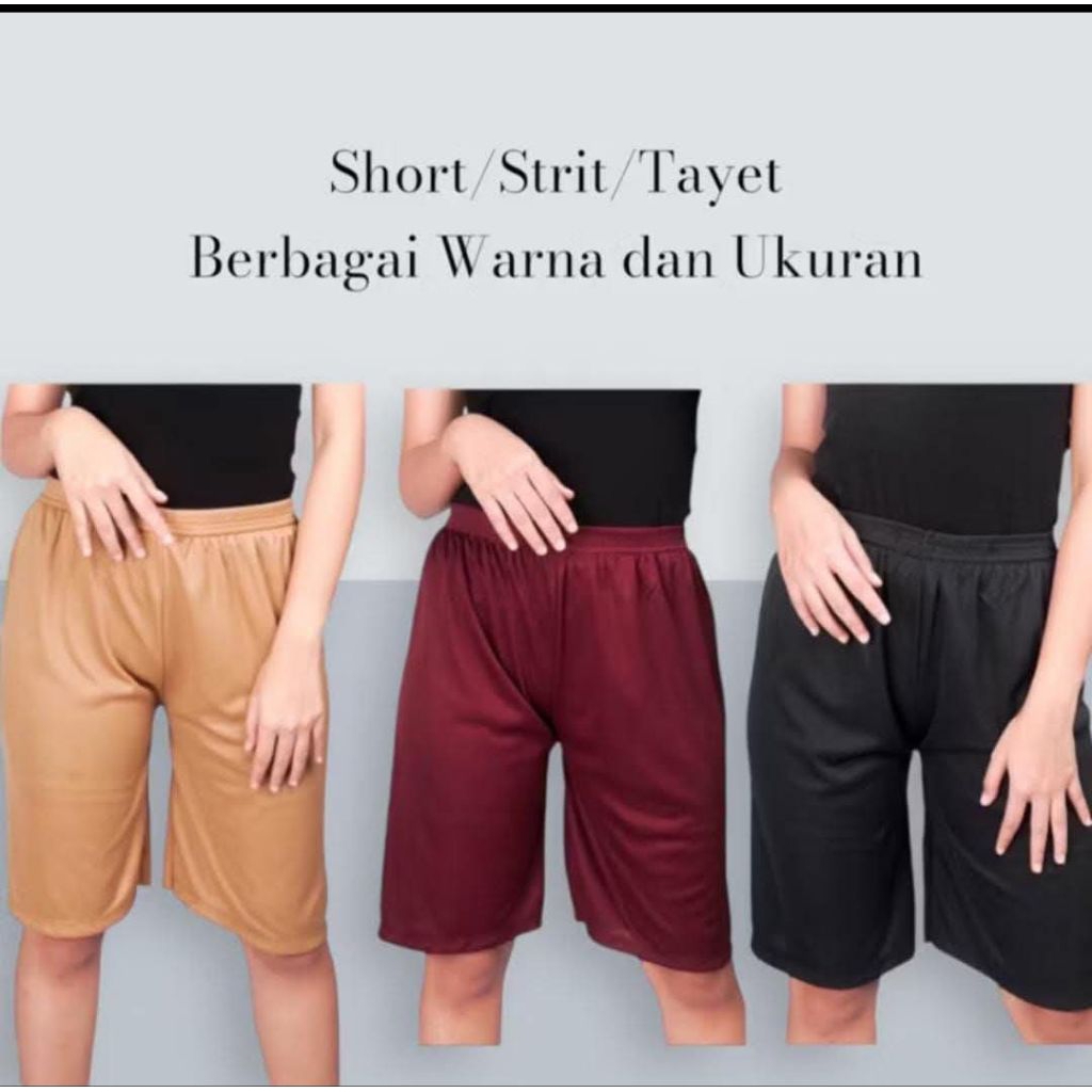 celana Daleman pendek polos wanita